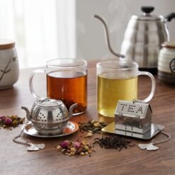 Premium Stainless Steel Novelty Tea Infuser (Mini Teapot Shape & Tea House Shape) (Buy 1 Get 1 Free)